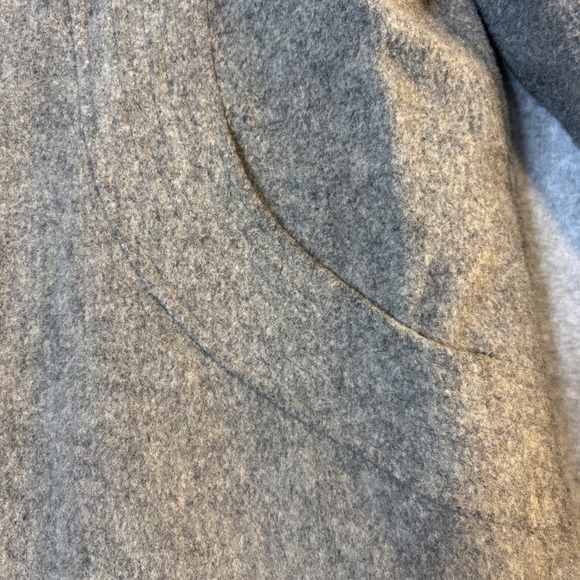 Cabin Creek Vtg Women's 12 Wool Blend Coat Gray Button Front Collar Scarf Set - Picture 5 of 11